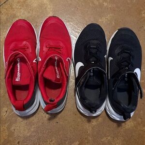 Nike Dual-Tone Red and Black Sneakers